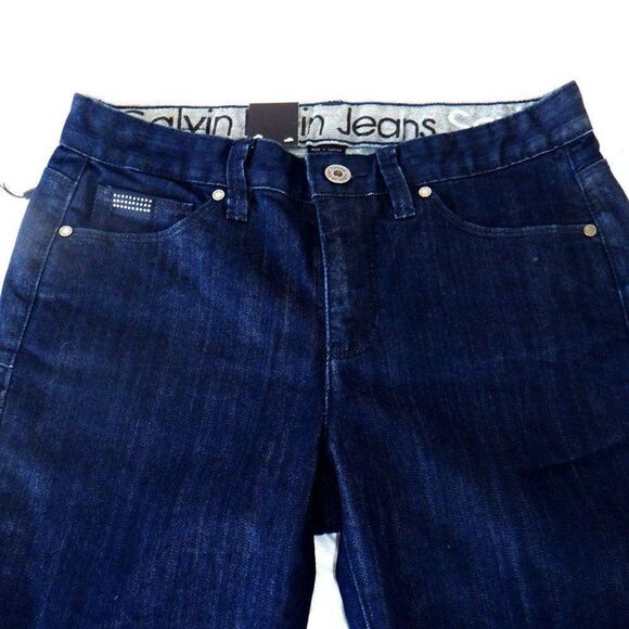 Calvin Klein dk blue skinny leg jeans NWT - Picture 1 of 5